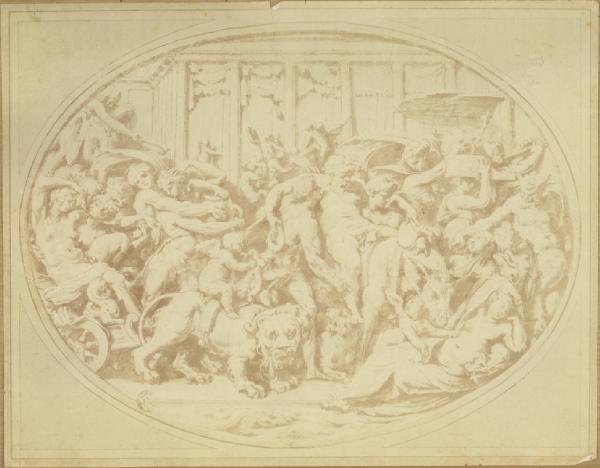 Bonaccorsi Pietro (detto Perin del Vaga) - Trionfo di Bacco - Disegno - Parigi - Louvre - Département des Arts graphiques