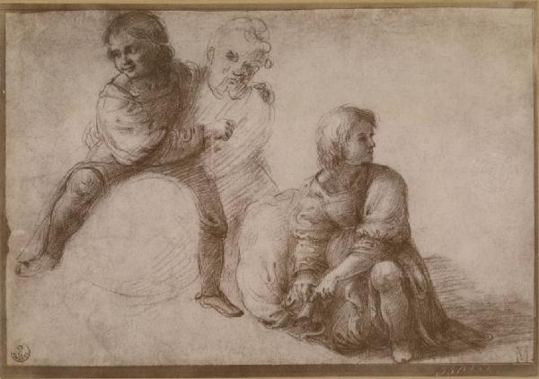 Ubertini, Francesco (detto il Bachiacca) - Due studi di figure - Disegno