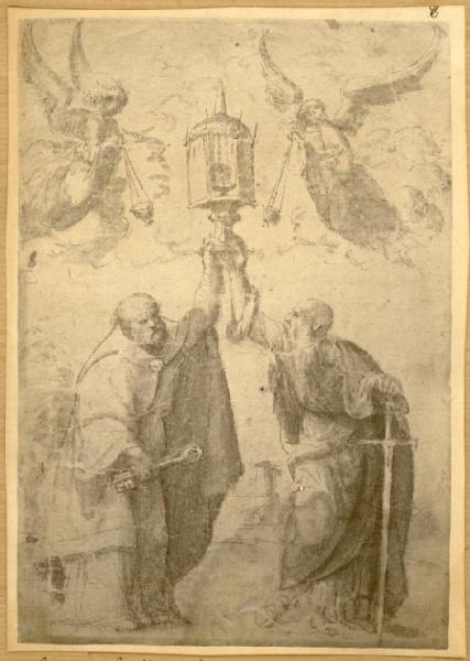 Lotto, Lorenzo - Esaltazione dell'Eucarestia - Disegno