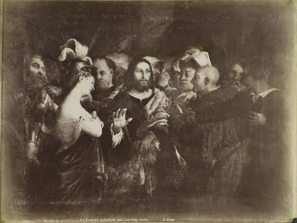 Lotto, Lorenzo - Cristo e L'adultera - Dipinto su tavola - Parigi - Louvre