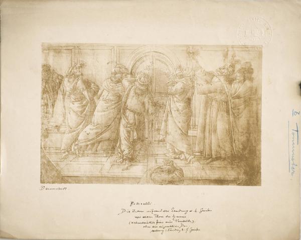 Botticelli, Sandro - Gli infedeli e la Pentecoste - Disegno - Darmstadt - Kupferstichkabinett