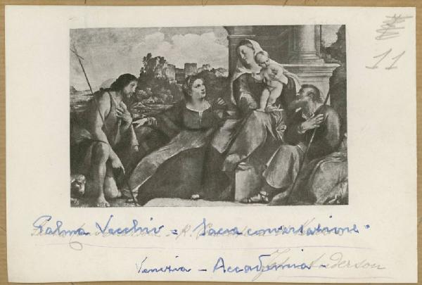 Palma il Vecchio - Sacra conversazione - Dipinto - Olio su tela - Venezia - Galleria dell'Accademia