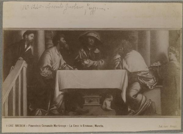 Bonvicino, Alessandro (detto Moretto) - La Cena in Emmaus - Dipinto - Olio su tela - Brescia - Pinacoteca Comunale Martinengo