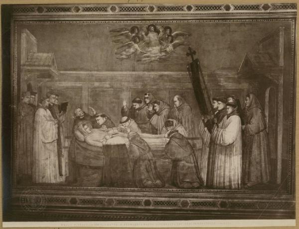 Giotto di Bondone - L'accertamento delle stimmate - Affresco - Firenze - Chiesa di Santa Croce - Cappella Bardi