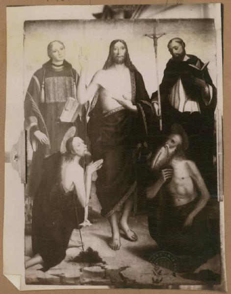 Coltellini, Michele - Cristo risorto con san Giovanni Battista, santo Stefano, san Girolamo e san Domenico - Dipinto