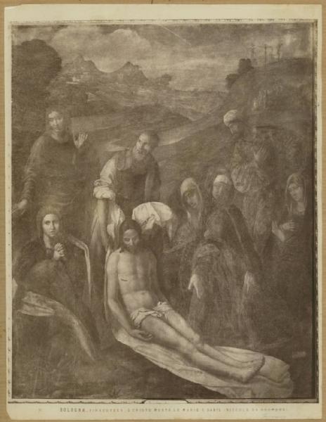 Pisano, Niccolò detto Abbruggia - Compianto sul Cristo morto - Dipinto su tavola - Bologna - Pinacoteca Nazionale