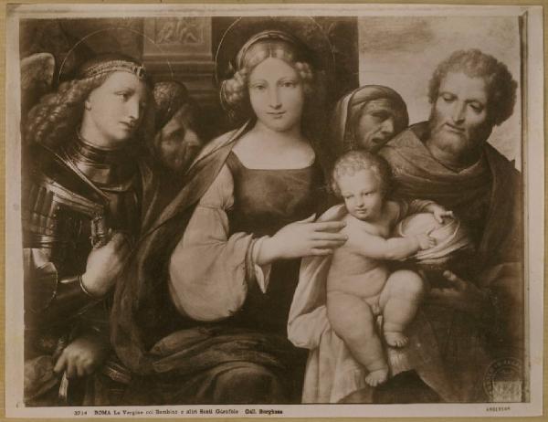 Tisi, Benvenuto detto Garofalo - Sacra Famiglia con i santi Michele, Gioacchino e Anna - Dipinto - Olio su tela - Roma - Galleria Borghese