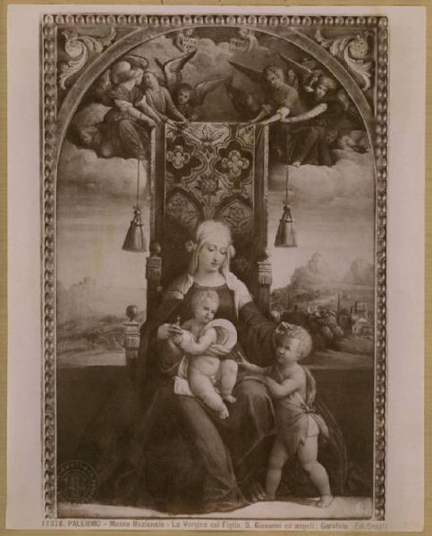 Tisi, Benvenuto detto Garofalo - Madonna con Bambino in trono, san Giovannino e angeli - Dipinto su tavola - Palermo - Museo Nazionale