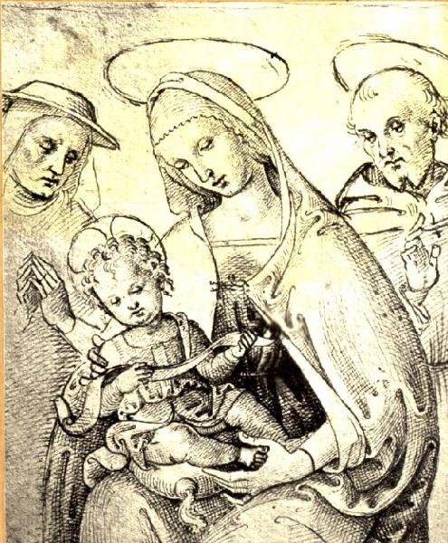 Madonna con Bambino e Santi - Disegno - Vienna - Albertina