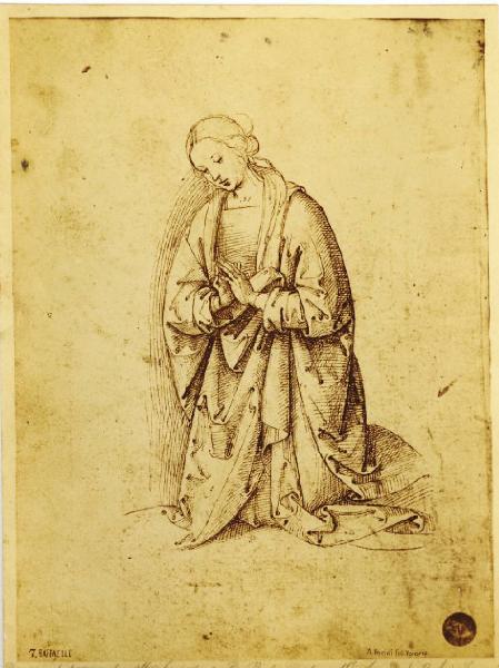 Disegnatore umbro (Domenico Alfani?) - Madonna in adorazione - Disegno - Venezia - Galleria dell'Accademia