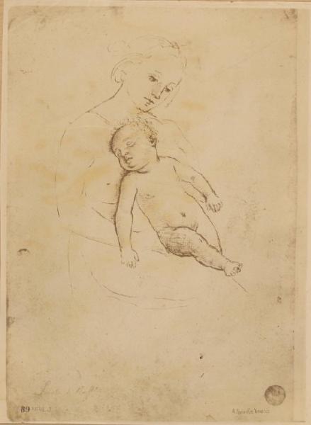 Madonna con Bambino dormiente - Disegno - Venezia - Galleria dell'Accademia