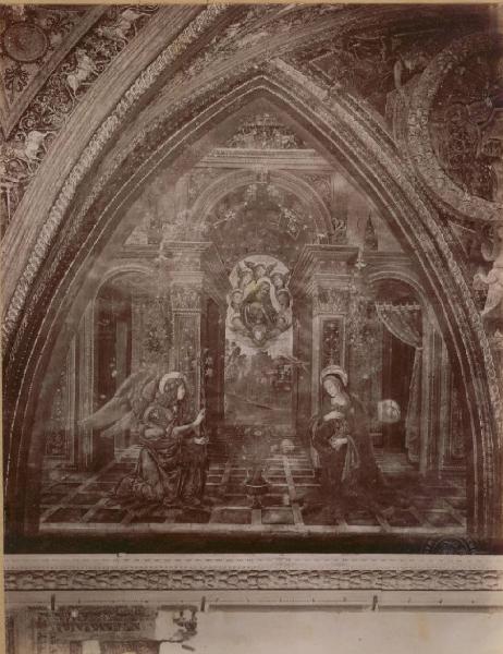 Bernardino di Betto detto Pinturicchio - Annunciazione - Affresco - Città del Vaticano - Musei Vaticani - Appartamento Borgia - Sala dei Misteri