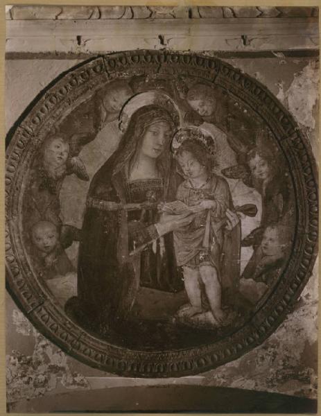 Bernardino di Betto detto Pinturicchio? - Madonna con Bambino - Affresco - Città del Vaticano - Musei Vaticani - Appartamento Borgia - Sala dei Santi