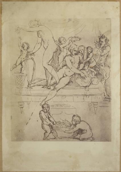 Scuola di Raffaello - Studio per scena mitologica - Disegno