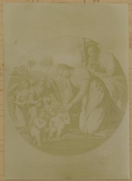 Copia da Sodoma - Adorazione del Bambino con san Giuseppe, san Giovannino e un angelo - Incisione