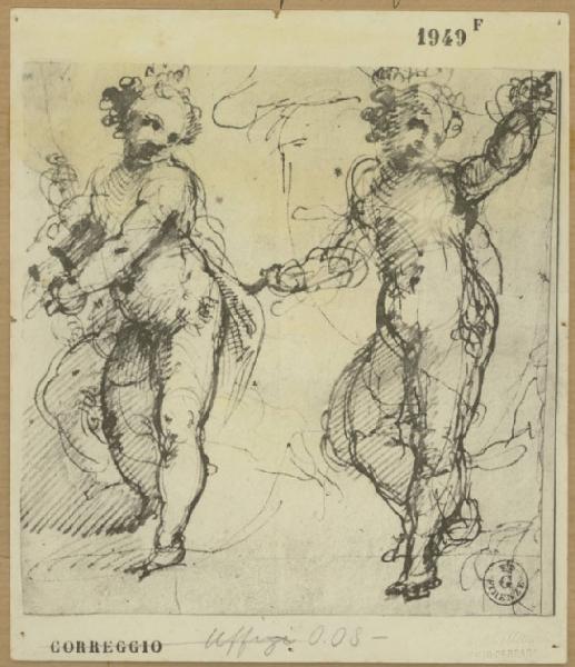 Allegri Antonio detto Correggio? - Studio di due putti - Disegno - Firenze - Uffizi