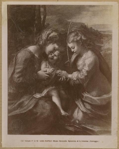 Allegri, Antonio detto Correggio - Matrimonio mistico di santa Caterina - Dipinto - Olio su tavola - Napoli - Museo di Capodimonte