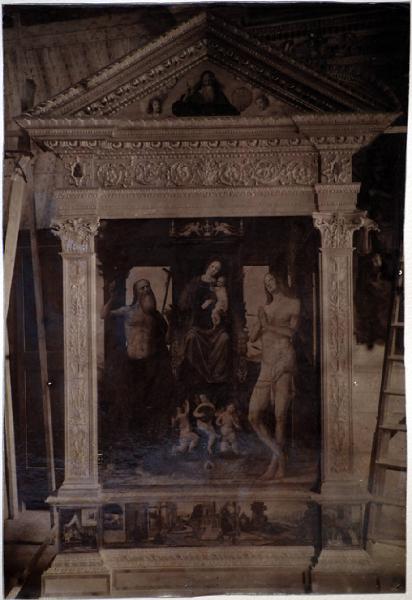 Bianchi, Ferrari Francesco - Madonna con bambino in trono tra i santi Girolamo e Sebastiano - Dipinto - Modena - Chiesa di San Pietro