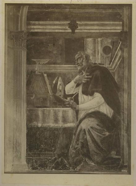 Botticelli, Sandro - Sant'Agostino nello studio - Affresco - Firenze - Chiesa di Ognissanti
