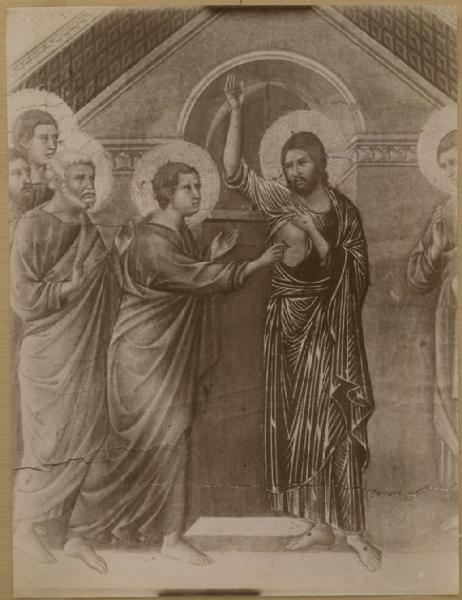 Duccio di Boninsegna - Incredulità di san Tommaso - Storie di Cristo dopo la Resurrezione - Affresco staccato - Siena - Museo dell'Opera del Duomo - Verso del coronamento