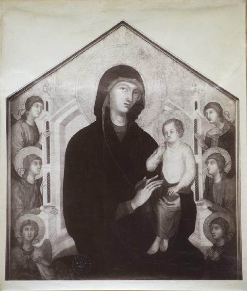 Maestro degli Aringhieri - Madonna con Bambino e Angeli - Dipinto su tavola - Londra - National Gallery