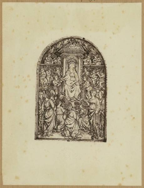 Finiguerra, Tommaso (attr.) - Madonna con Bambino in trono, santi e angeli - Niello - Vienna - Kunsthistorisches Museum