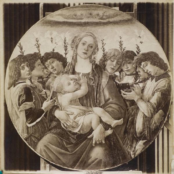 Botticelli, Sandro - Madonna con Bambino e otto angeli (Tondo Raczinsky) - Dipinto - Tempera su tavola - Berlino - Staatliche Museen - Gemäldegalerie