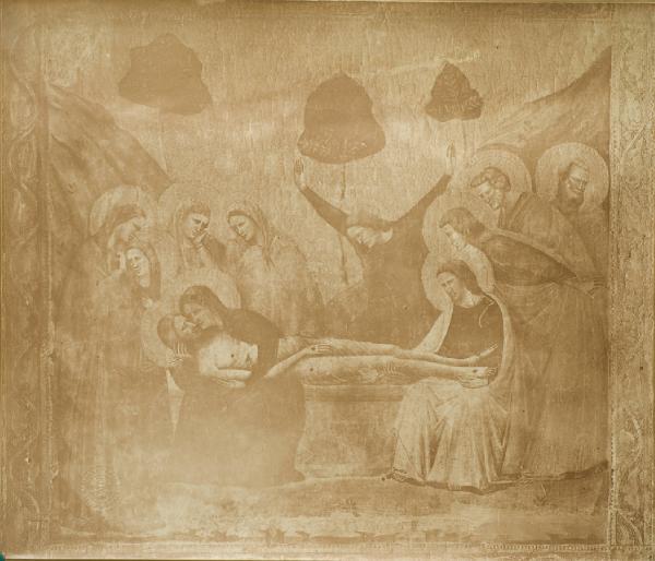 Baronzio, Giovanni - Compianto sul Cristo morto - Dossale con storie della Passione di Cristo (part.) - Dipinto - Tempera su tavola