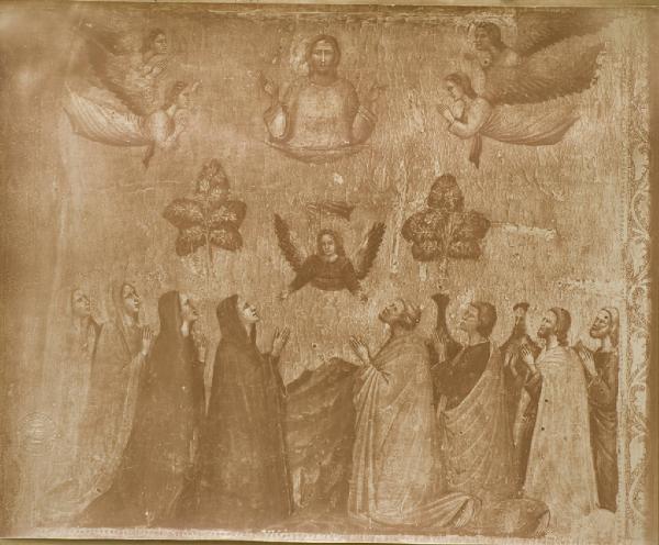 Baronzio, Giovanni - Ascensione - Dossale con storie della Passione di Cristo (part.) - Dipinto - Tempera su tavola