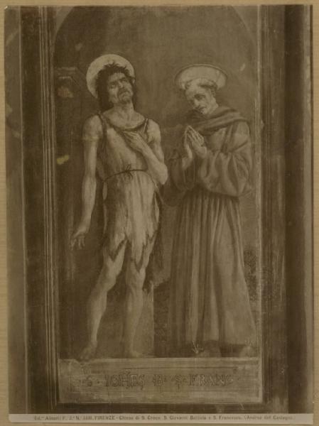 Domenico, Veneziano - San Giovanni Battista e san Francesco d'Assisi - Affresco staccato - Firenze - Chiesa di Santa Croce