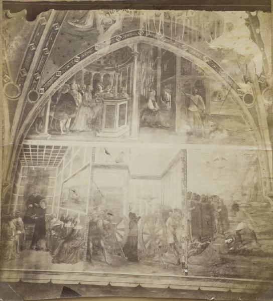 Masolino - Storie della vita di santa Caterina d'Alessandria - Affresco - Roma - Basilica di S. Clemente - Basilica superiore - Cappella Branda Castiglioni - Parete sinistra