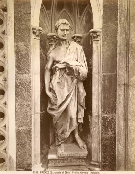 Donatello - Profeta Geremia - Scultura in marmo - Firenze - Campanile di Giotto