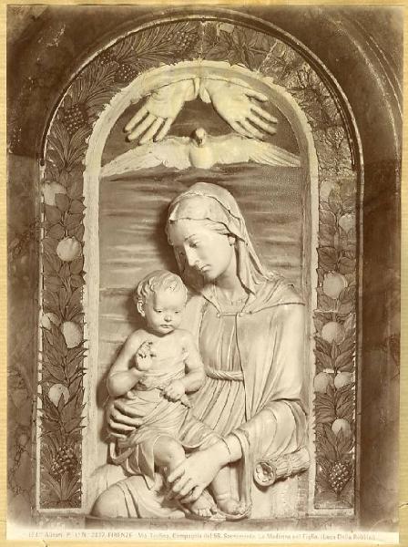 Scultore robbiano - Madonna con Bambino - Scultura - Firenze - Compagnia del Santissimo Sacramento