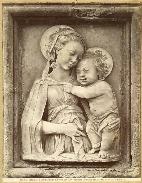 Ferrucci, Francesco di Simone (attr.) - Madonna con Bambino - Scultura - Rilievo - Firenze - Via della Chiesa