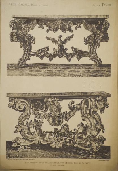 Tavolo fine sec. XVII - Legno dorato - Firenze - Galleria Corsini