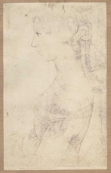 Sanzio, Raffaello - Ritratto di donna - Studio di profilo - Disegno - Firenze - Uffizi - Gabinetto dei Disegni e delle Stampe