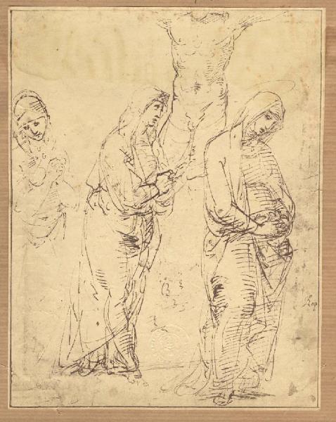 Sanzio, Raffaello - Studio per la Madonna sotto la croce - Disegno - Vienna - Albertina