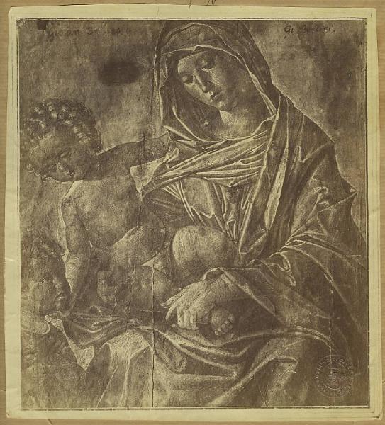 Montagna, Bartolomeo? - Madonna con Bambino e san Giovannino - Disegno - Dresda?