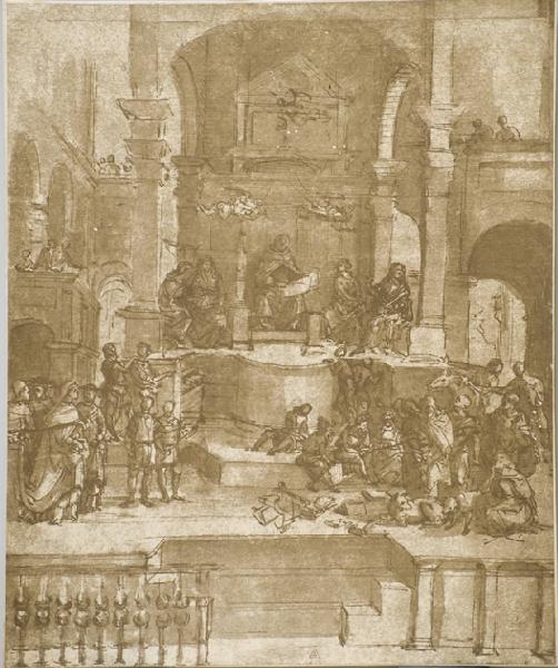 Lippi, Filippino - Studio per il Trionfo di san Tommaso d'Aquino - Disegno - Londra - British Museum - Department of Prints and Drawings