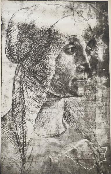 Ghirlandaio, Domenico - Testa di donna anziana - Disegno - Chatsworth - Devonshire Collection