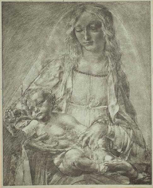 Maestro della Pala Sforzesca - Studio per Madonna con Bambino - Disegno - Londra - British Museum - Department of Prints and Drawings