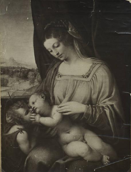 Lotto, Lorenzo - Madonna con Bambino e San Giovannino - Dipinto - Olio su tavola - Dresda - Gemaldegalerie