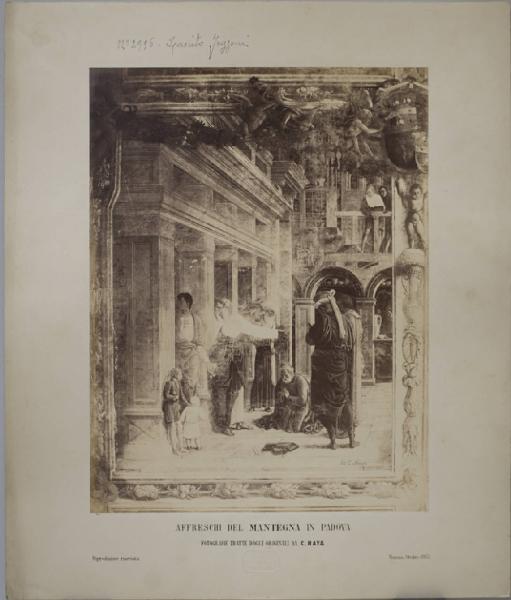 Mantegna, Andrea - San Giacomo battezza Ermogene - Affresco - Padova - Chiesa degli Eremitani - Cappella Ovetari