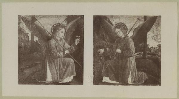 Foppa, Vincenzo - Due angeli con l'emblema della Passione - Dipinto - Tempera su tavola - Milano - Collezione Vittadini