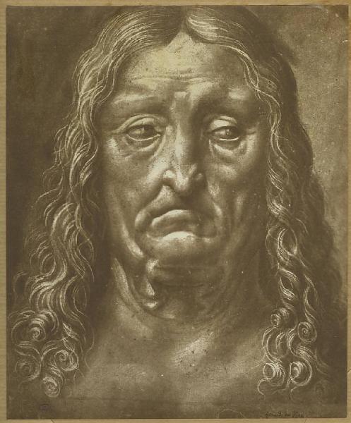 Disegnatore lombardo fine sec XV inizio sec. XVI (seguace di Leonardo) - Ritratto di vecchio - Disegno - Windsor - Royal Collection
