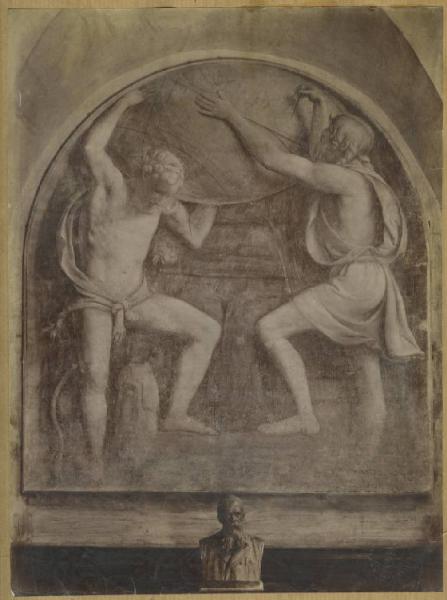 Luini, Bernardino - Ercole e Atlante - Affresco strappato trasportato su tela - Milano - Palazzo Landriani