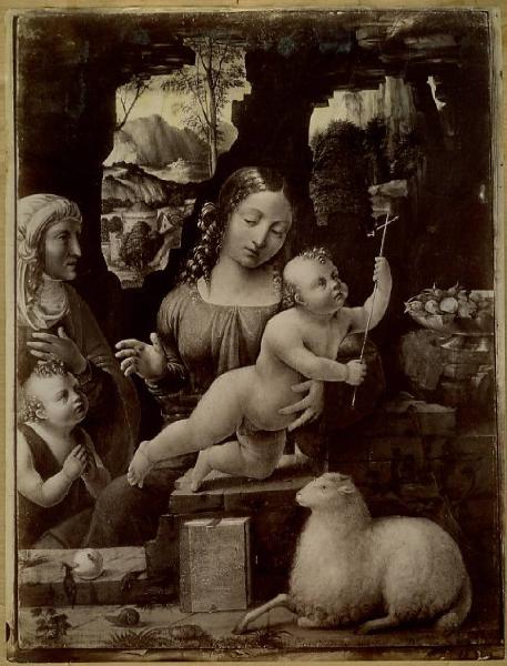 Piazza, Martino (attr.) - Madonna con Bambino, sant'Elisabetta e san Giovannino - Dipinto su tavola - Roma - Galleria Nazionale d'Arte Antica di Palazzo Barberini