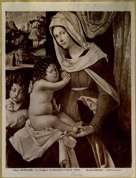 Melone, Altobello - Madonna con Bambino e san Giovannino - Dipinto a olio su tavola - Bergamo - Accademia Carrara