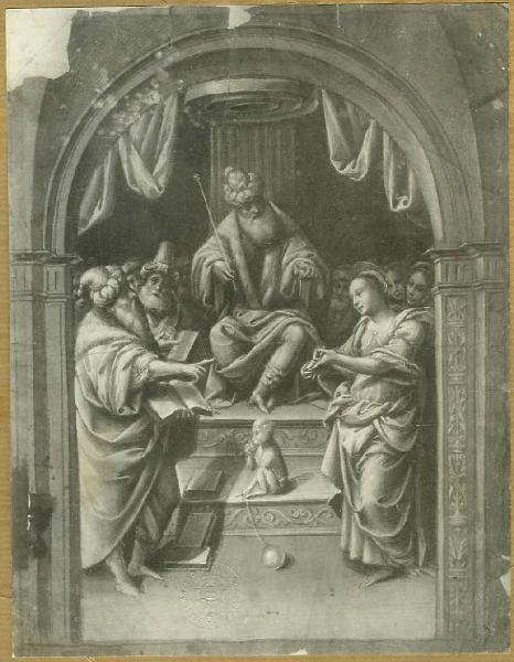 Lanino, Bernardino - Disputa di santa Caterina - Disegno