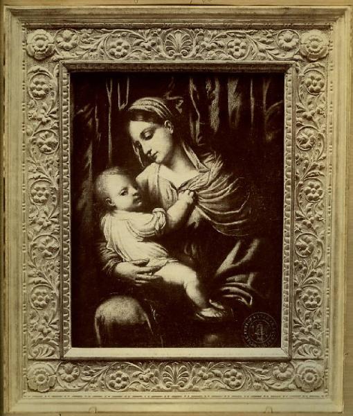 Bonvicino, Alessandro detto Moretto - Madonna con Bambino - Dipinto - Olio su tela